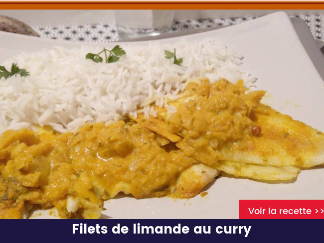 Filets de limande au curry